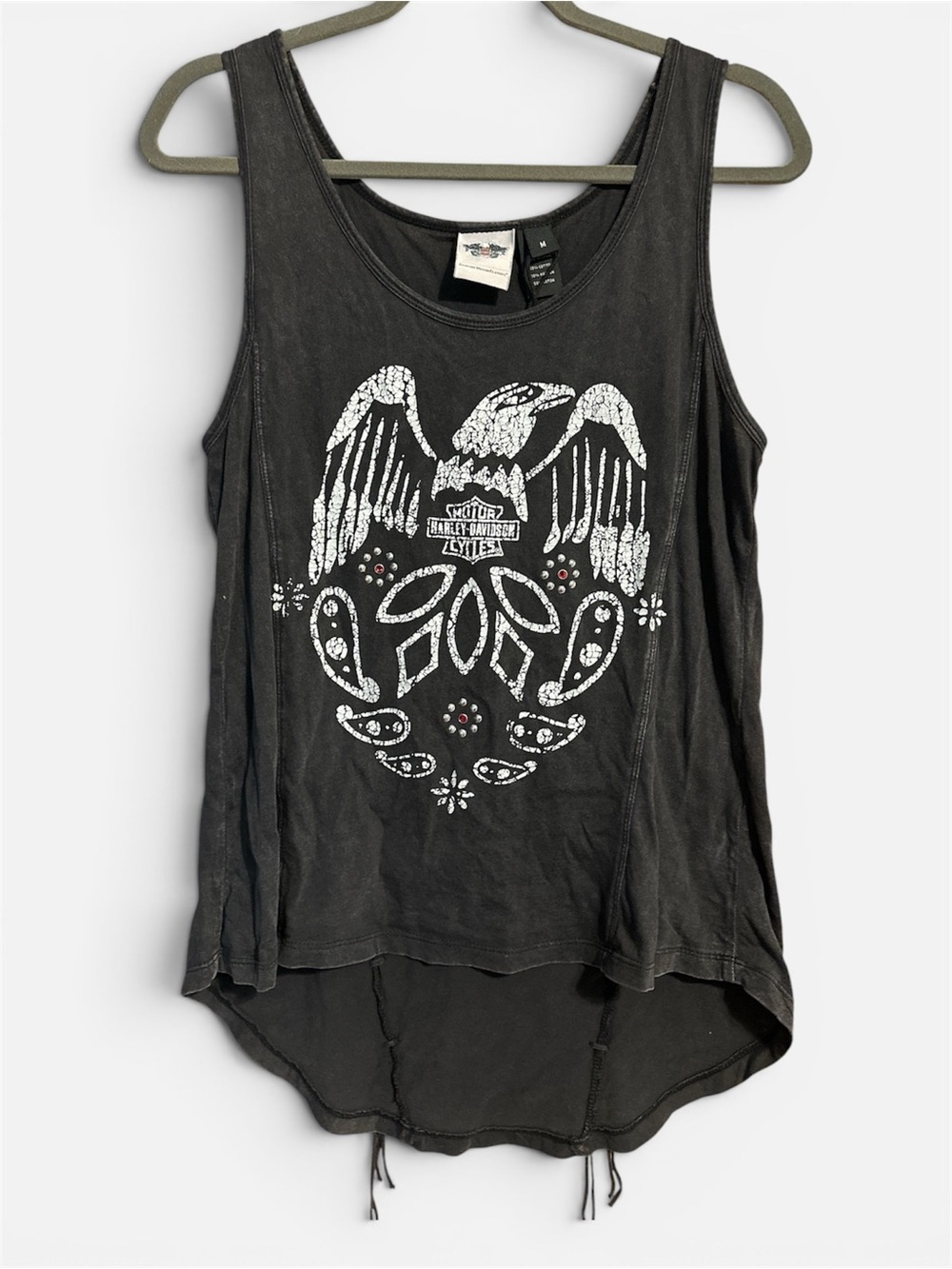 Harley-Davidson Black Women's Eagle Graphic High-Low Tank